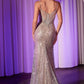 Embellished Scoop Neckline Mermaid Gown By Ladivine CM371 - Women Evening Formal Gown - Special Occasion