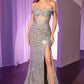 Sequin Off The Shoulder Sheath Gown by Cinderella Divine CM373 - Special Occasion/Curves