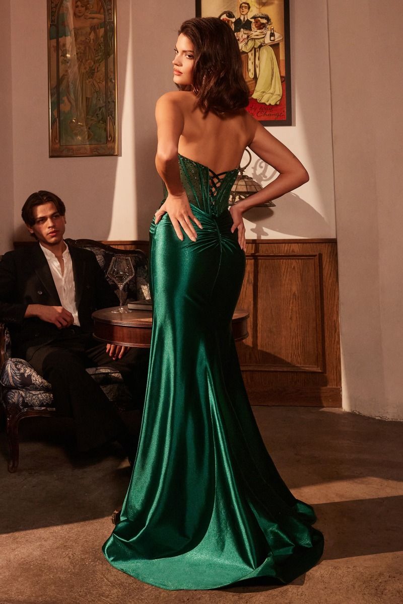 Satin Strapless Sweetheart Neckline By Ladivine CM378 - Women Evening Ariststyles Satin Strapless Sweetheart Neckline By Ladivine CM378 - Women Evening Ariststyles