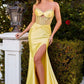 Satin Strapless Sweetheart Neckline By Ladivine CM378 - Women Evening Formal Gown - Special Occasion