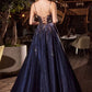 Satin Sweetheart Neckline A-Line Gown By Ladivine CM379 - Women Evening Formal Gown - Special Occasion