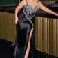 Thin Straps Sweetheart Neckline Gown By Ladivine CM383C - Women Evening Formal Gown - Curves