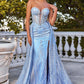 Strapless Plunging Neckline Tulle Gown By Ladivine CM384 - Women Evening Formal Gown - Special Occasion