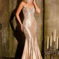 Halter-Inspired Neckline Sheath Gown By Ladivine CM391 - Women Evening Formal Gown - Special Occasion