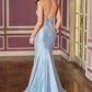 Halter-Inspired Neckline Sheath Gown By Ladivine CM391 - Women Evening Formal Gown - Special Occasion