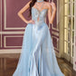 Halter-Inspired Neckline Sheath Gown By Ladivine CM391 - Women Evening Formal Gown - Special Occasion
