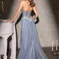 Strapless Sweetheart Neckline Gown By Ladivine CM392 - Women Evening Formal Gown - Special Occasion/Curves