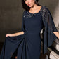 Modest Scoop Neckline Gown By Ladivine CR884 - Women Evening Formal Gown - Special Occasion/Curves