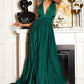 Crisscross V-Neckline A-Line Gown By Amoris CV01 - Women Evening Formal Gown - Special Occasion