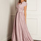 Crisscross V-Neckline A-Line Gown By Amoris CV01 - Women Evening Formal Gown - Special Occasion