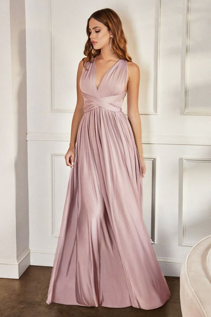 Versatile Neckline A-Line Gown By Amoris CV01P - Women Evening Formal Gown - Special Occasion