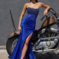 Strapless Beaded Sheer Corset Gown By Ladivine CW301 - Women Evening Formal Gown - Special Occasion