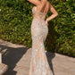 Embellished Strapless Straight Neckline Gown by Cinderella Divine CZ0025 - Special Occasion