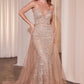 Strapless Crystal & Pearl Mermaid Gown by Cinderella Divine CZ0028 - Special Occasion/Curves