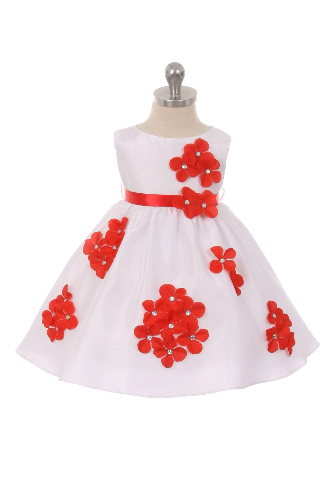 Baby Girl Shantung Flower Petals Party Dress- AS219F Kids Dream