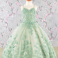 Butterfly Sequin Sweetheart Neckline Kids Mini Quince Dress by Elizabeth K - GK114