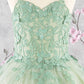 Butterfly Sequin Sweetheart Neckline Kids Mini Quince Dress by Elizabeth K - GK114