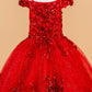 Embellished Boat Neckline Kids Mini Quince Dress by Elizabeth K - GK121