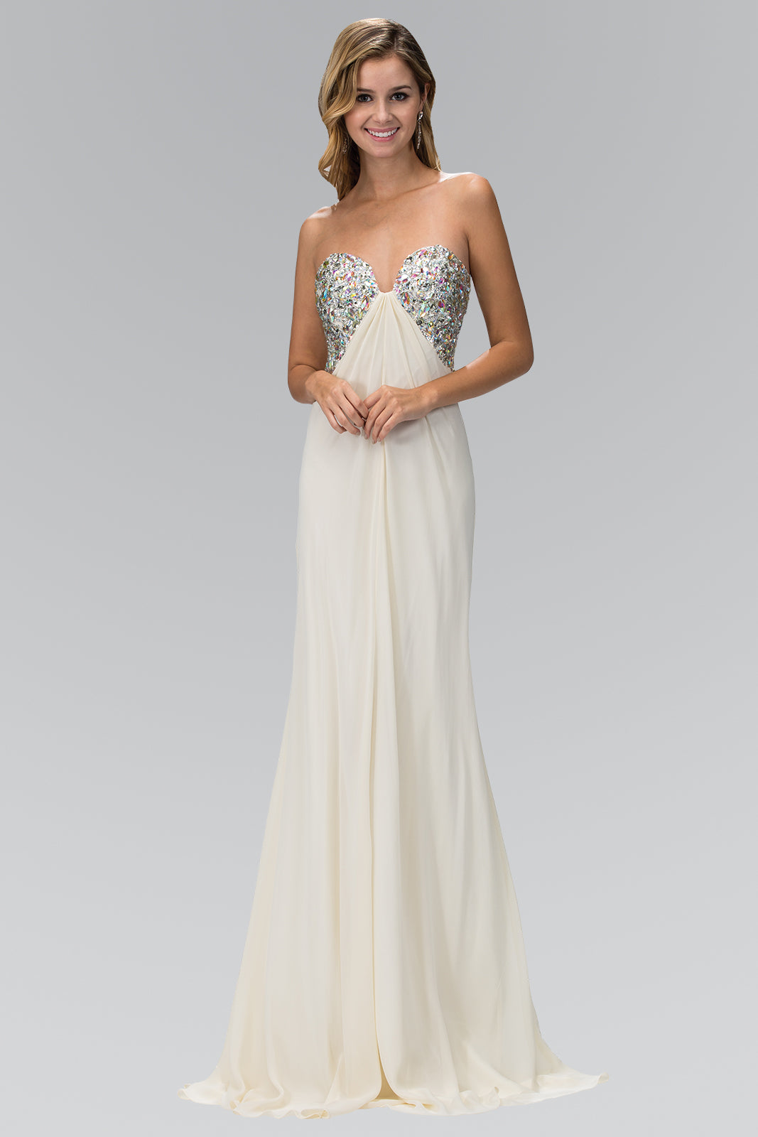 Elizabeth K GL1151 Prom Dress - Cream