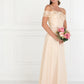 Elizabeth K - GL1521 - Chiffon Straight Across A-Line Dress