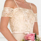Elizabeth K - GL1521 - Chiffon Straight Across A-Line Dress