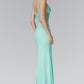 Jersey Sleeveless V-Neck with Sheer Midriff Dress by Elizabeth K - GL2052 - Special Occasion/Curves