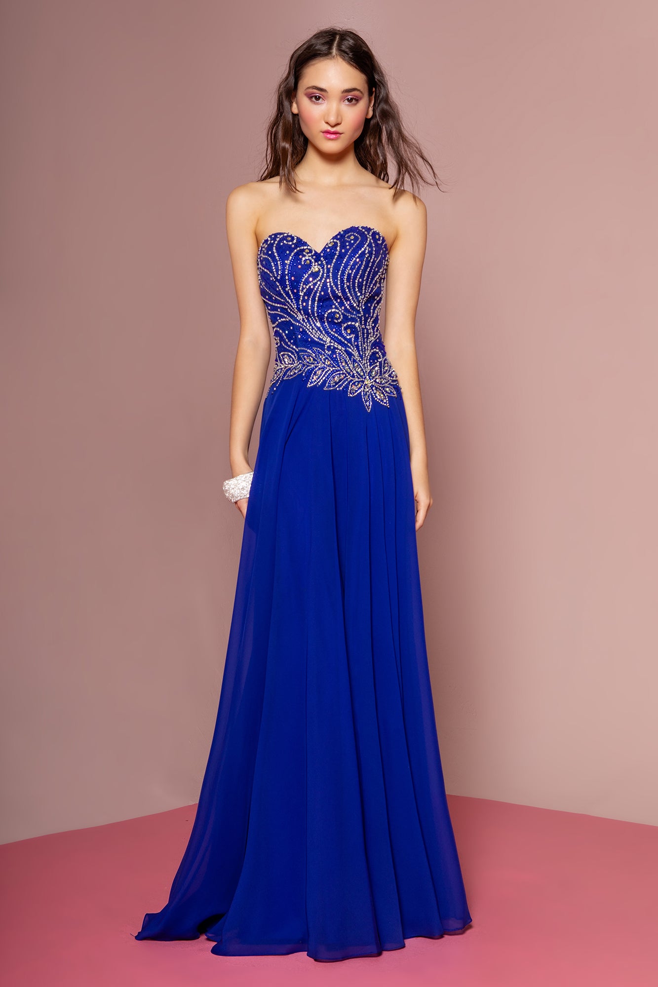 Embellished Strapless Sweetheart A-Line Dress by Elizabeth K - GL2114