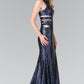 Sequin Illusion V-Neck Mermaid Dress by Elizabeth K - GL2299 - Special Occasion