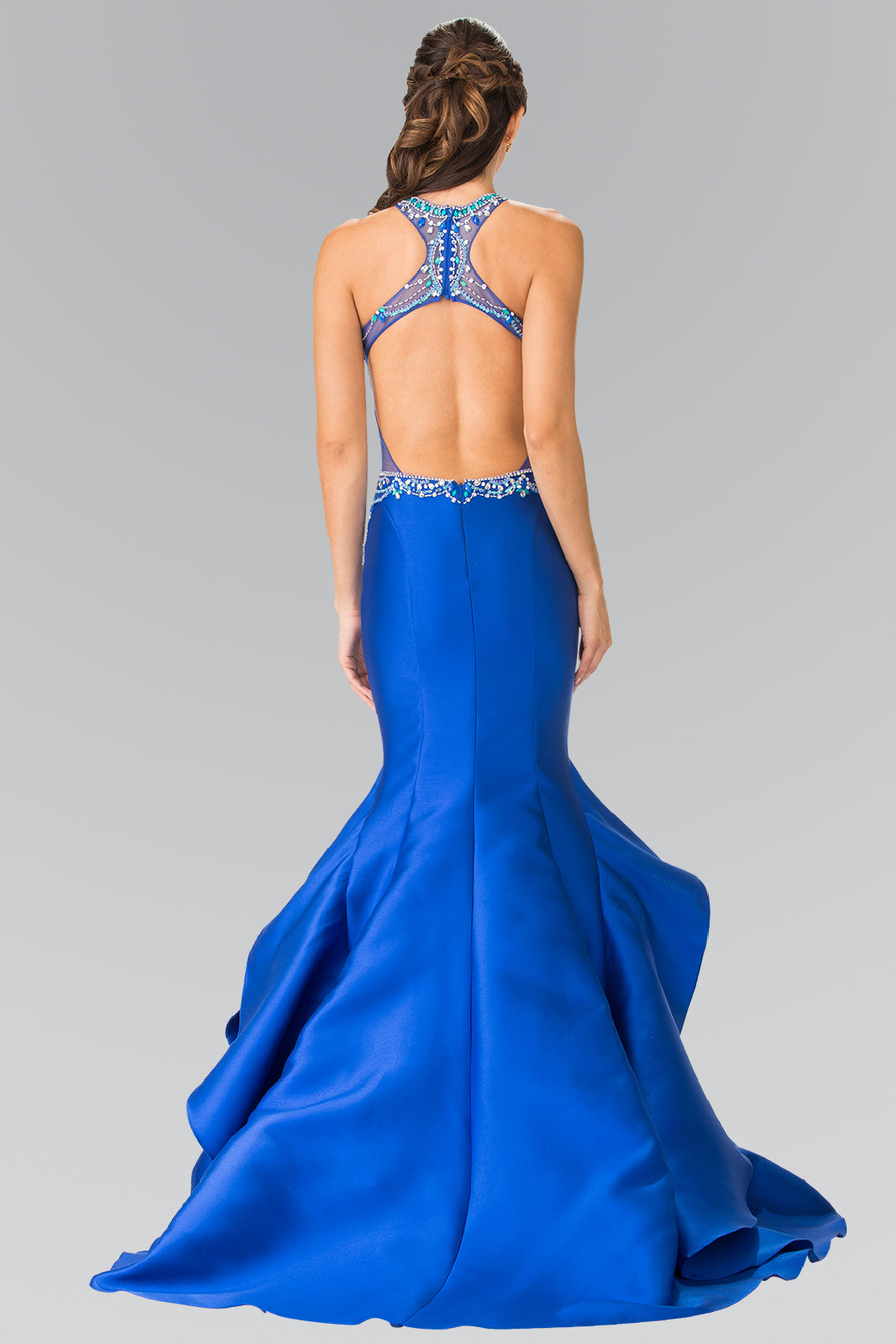 Embellished High Neck Mermaid Dress by Elizabeth K - GL2357