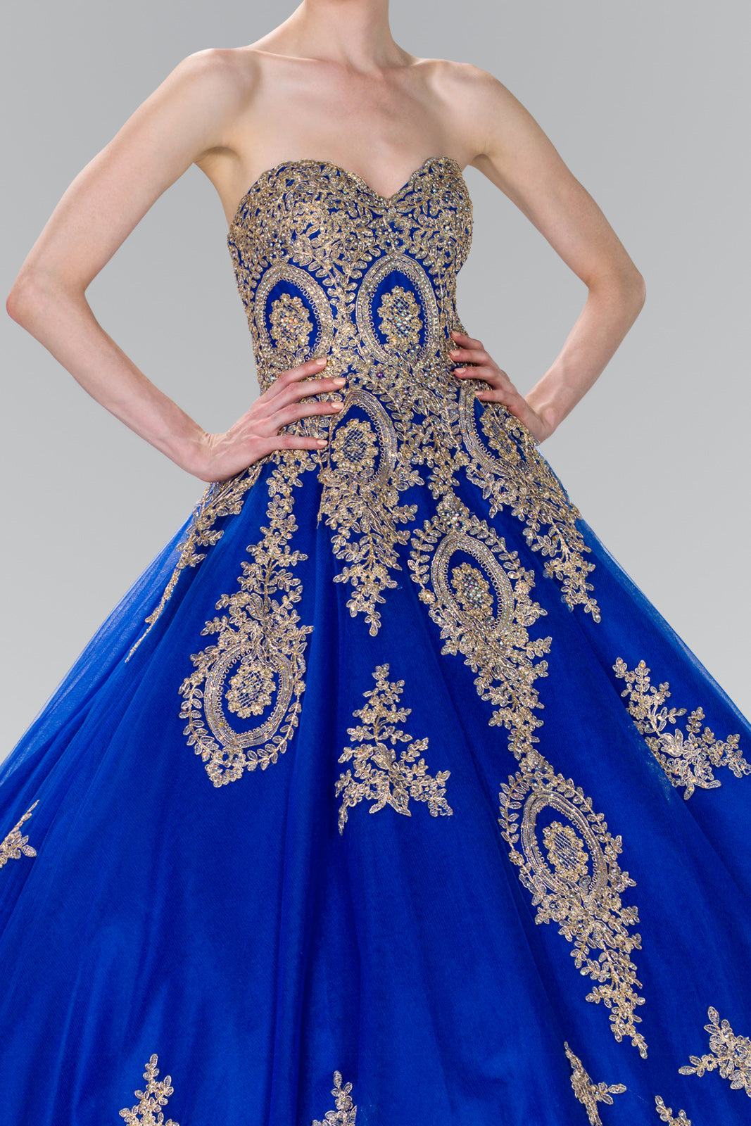 Elizabeth K - GL2379 - Embroidery Tulle Sweetheart Quinceanera Dress