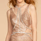 Halter Strap Glitter V-Neck Mermaid Dress by Elizabeth K - GL2509