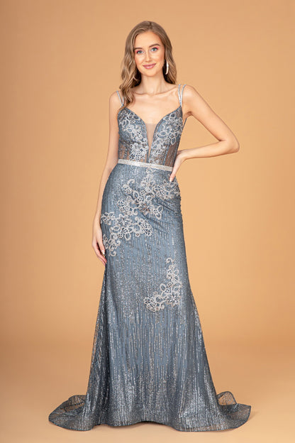 GL2889 GLS By Gloria- Floral Mermaid Gown - Special Occasion/Curves