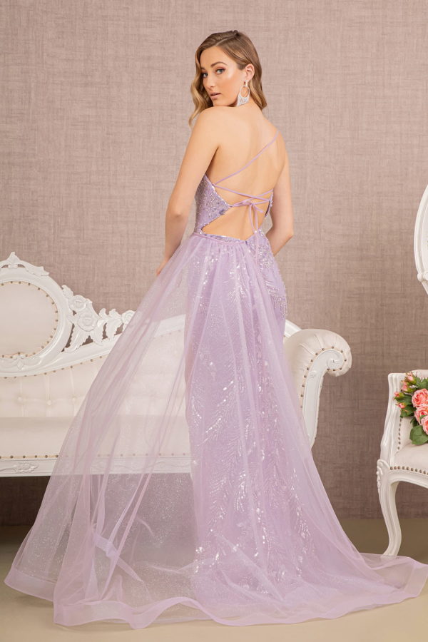 GL3116 GLS by Gloria - Jewel Asymmetric Neckline Mermaid Dress - Curves