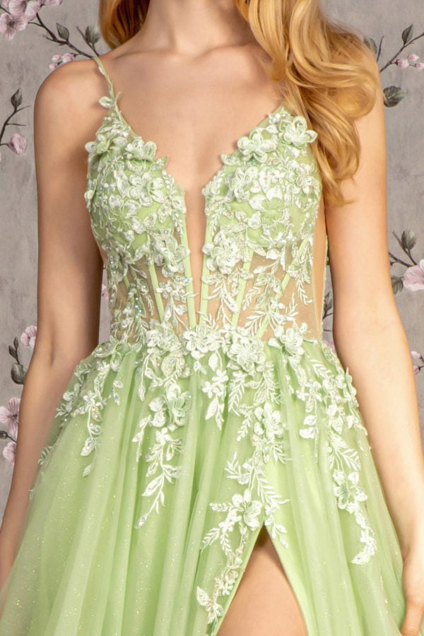 GLS by Gloria GL3202 Prom Dress - Light Green