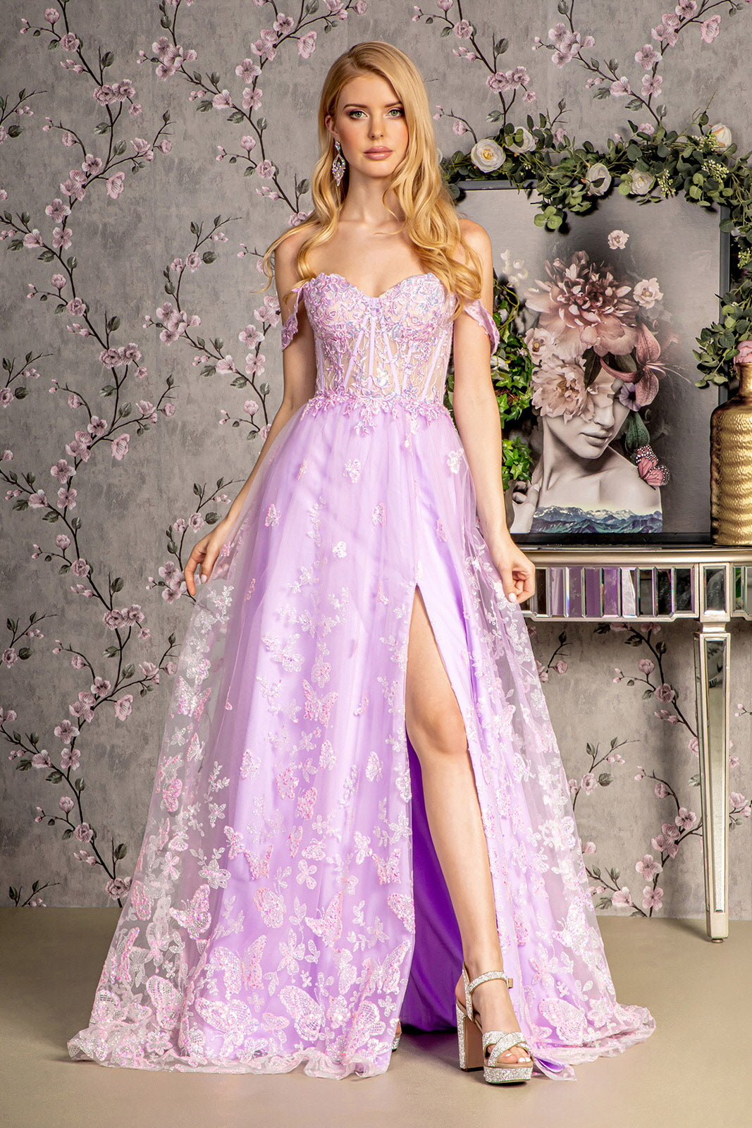 Bead Strapless A-Line Women Formal Dress by GLS by Gloria - GL3206