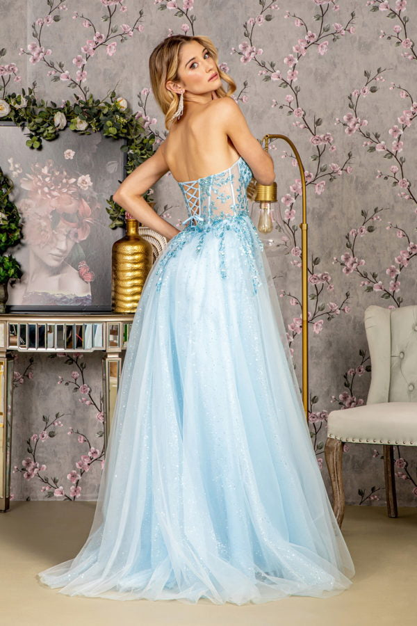 Sequin Strapless A-Line Women Formal Dress by GLS by Gloria - GL3209 - Special Occasion/Curves