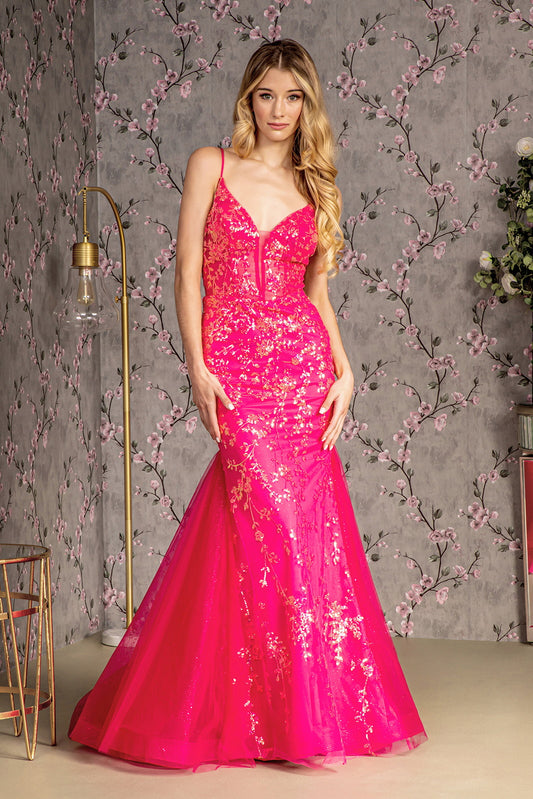 Glitter Sweetheart Neckline Trumpet Women Formal Dress by GLS by Gloria - GL3220 - Special Occasion/Curves