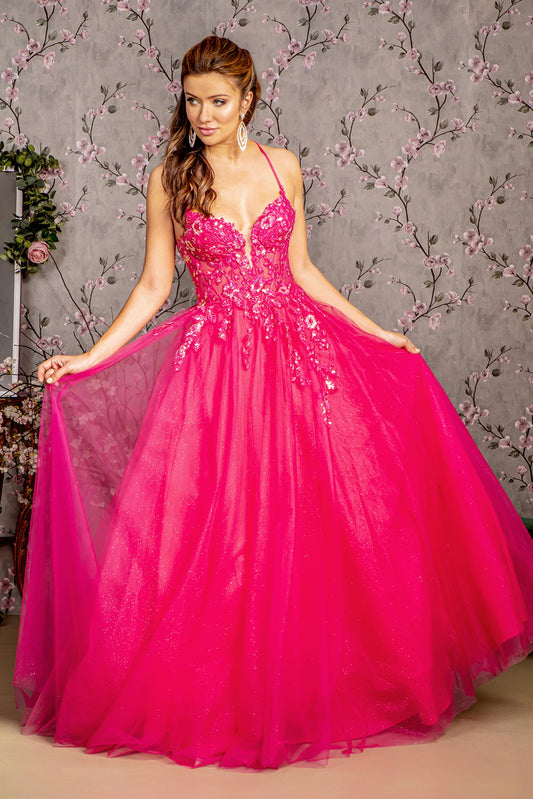 Embroidery Illusion Sweetheart A-Line Women Formal Dress by GLS by Gloria - GL3229 - Special Occasion/Curves
