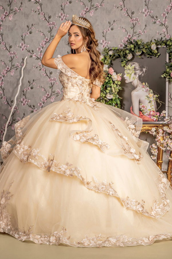 Off Shoulder Sweetheart Neckline Quinceanera Dress by GLS by Gloria - GL3240