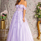 Butterfly Off Shoulder A-Line Women Formal Dress by GLS by Gloria - GL3296 - Special Occasion/Curves