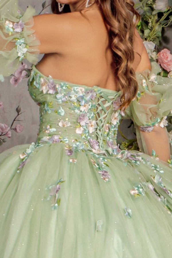 3D Flower Sweetheart Neckline Quinceanera Dress by Elizabeth K - GL330 Ariststyles 3D Flower Sweetheart Neckline Quinceanera Dress by Elizabeth K - GL330 Ariststyles
