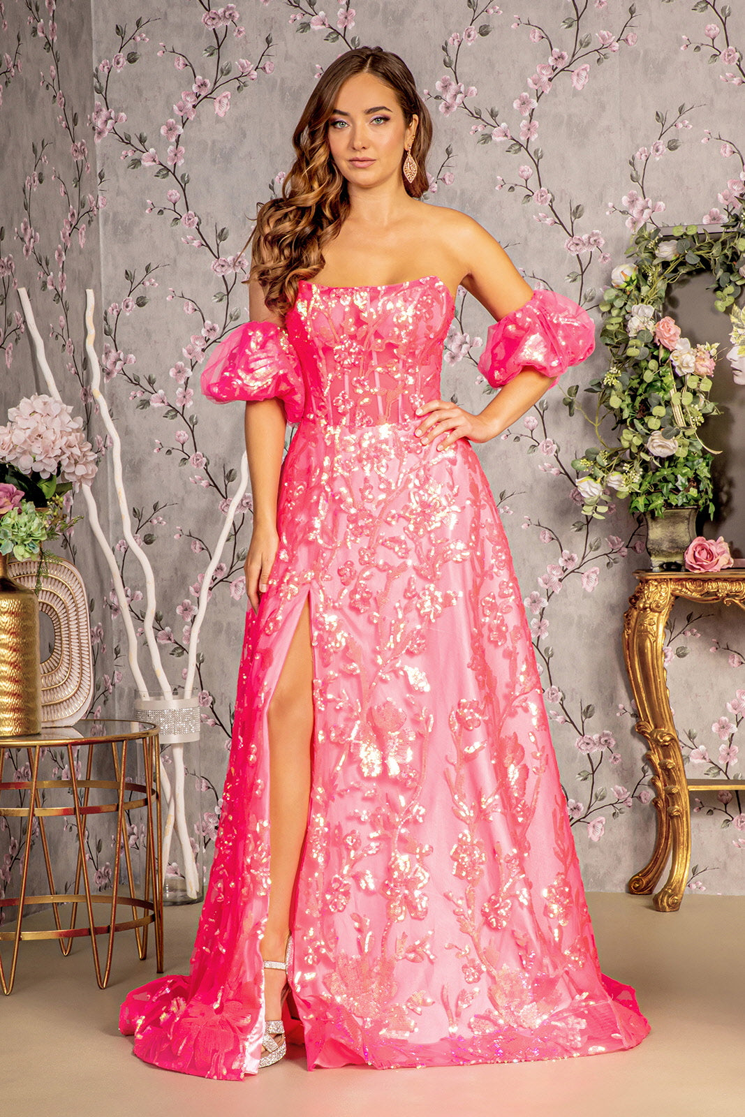 womens sequin formal dresses Primavera 13153 Modest Formal Dress Antique Rose / 6