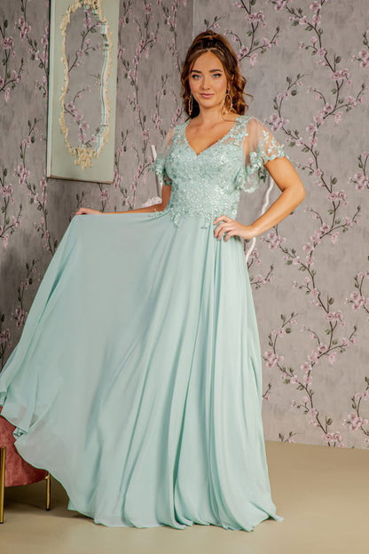 GLS by Gloria GL3352 Prom Dress - Sage | NewYorkDress GLS by Gloria GL3352 Prom Dress - Sage | NewYorkDress
