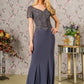 Embroidery V-Neck Mermaid Women Formal Dress by GLS by Gloria - GL3361 - Special Occasion/Curves