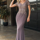 Embroidery V-Neck Mermaid Women Formal Dress by GLS by Gloria - GL3361 - Special Occasion/Curves