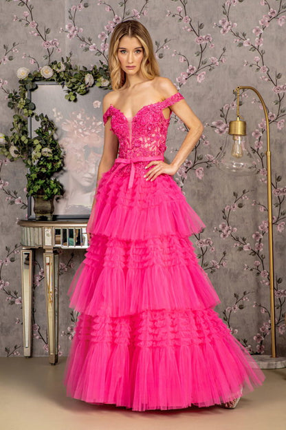 GLS by Gloria GL3391 Women's Formal Evening & Wedding Guest Dress - Fuchsia | NewYorkDress GLS by Gloria GL3391 Women's Formal Evening & Wedding Guest Dress - Fuchsia | NewYorkDress