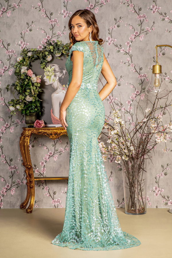 3-D Flower Sweetheart Mermaid Women Formal Dress by GLS by Gloria - GL3414 - Special Occasion/Curves