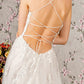 Embroidery Straight Across Neckline Women Bridal Dress by GLS by Gloria - GL3417 - Special Occasion/Curves