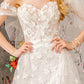 Applique Off-Shoulder A-Line Women Bridal Dress by GLS by Gloria - GL3423 - Special Occasion/Curves