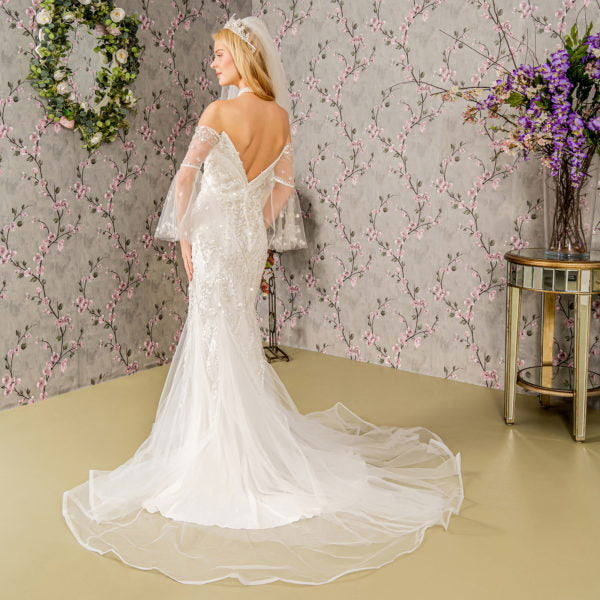 wedding dresses with long sleeves and high neck OSTTY